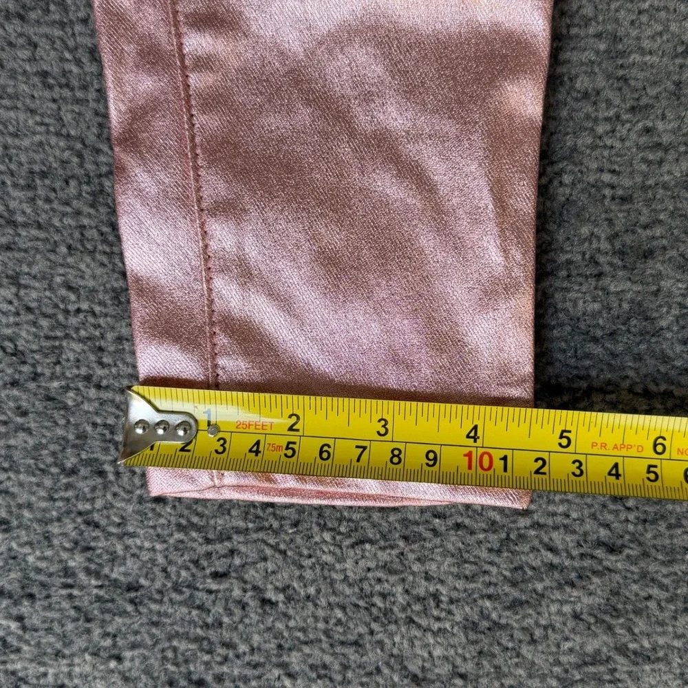 YMI Collections Metallic Pink Skinny Pants Rose Gold Coated‎ Stretch Medium NWT - Picture 9 of 10